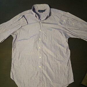 Ralph Lauren Purple Striped Button-Down Shirt